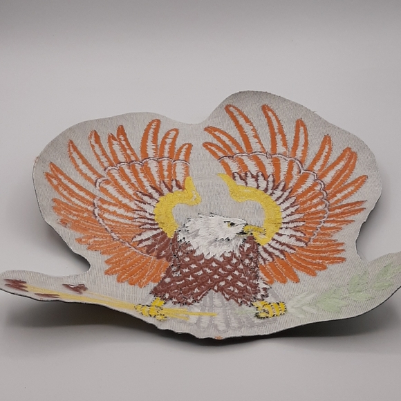 Eagle Embroidered Large Patch Back Vest Iron On 9" x 9" Wings Spread Arrows - Picture 5 of 5